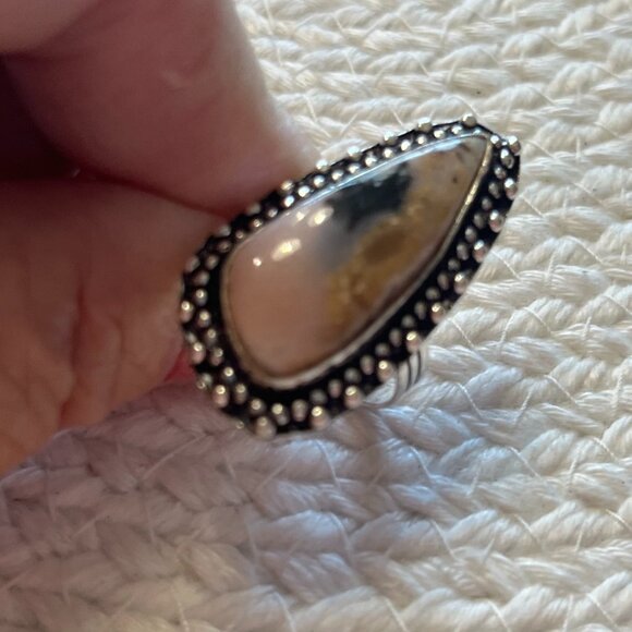 Gorgeous PERUVIAN PINK OPAL Handmade Sterling 925 Ring Size 9 #959D - Picture 3 of 3